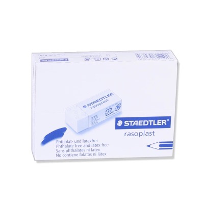 Gommes Rasoplast Staedtler – 3 Gommes Blanches Sans Latex Et Sans Phtalate – Pour Effacer Proprement Sans Résidus